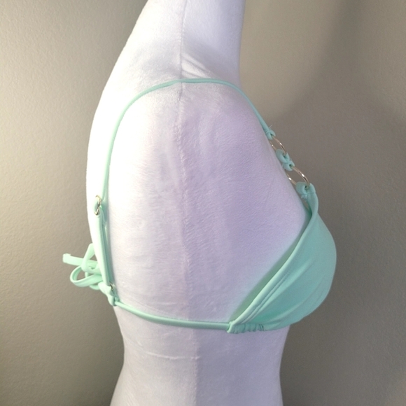 Wild Fable, XS (0-2) Lime Green Tie back Swim/Bathing Suit Bikini - Picture 2 of 11